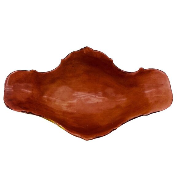 Vintage Footed Floral Scalloped Dish Candy Soap Trinkets Porcelain - Picture 4 of 12